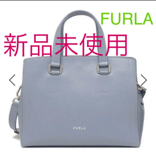 FURLA　2WAYバッグ　青トートバッグ