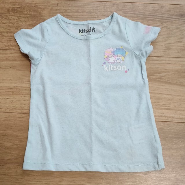 リトルツインスターズ(リトルツインスターズ)のキキララ kitson コラボTシャツ 100cm キッズ/ベビー/マタニティのキッズ服女の子用(90cm~)(Tシャツ/カットソー)の商品写真