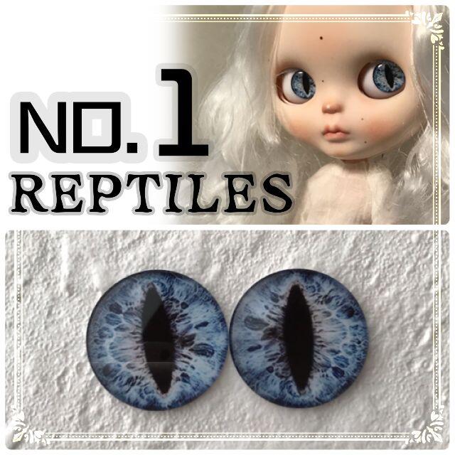 ????【REPTILES/NO.1】パール加工　ネオブライス　ガラスアイチップ