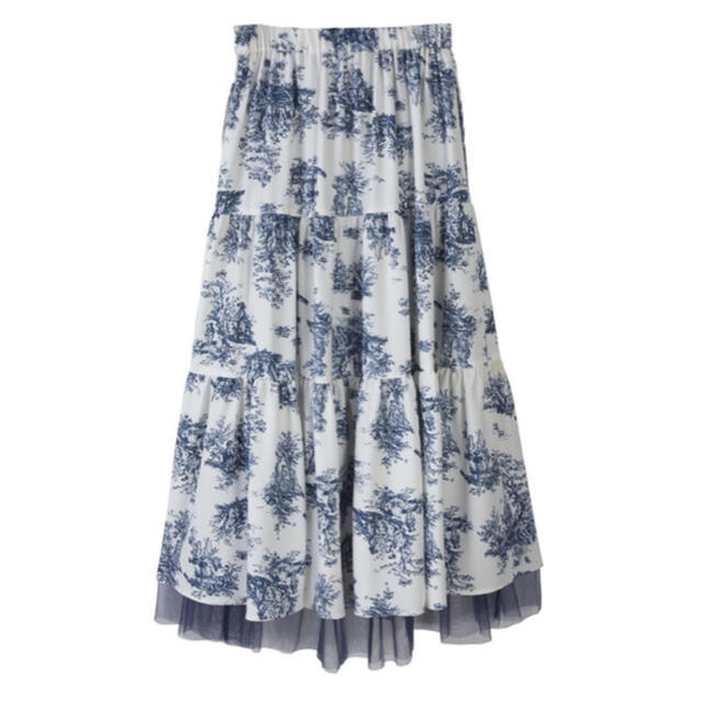 ロングスカートameri UNDRESSED AVA TULLE DOCKING SKIRT