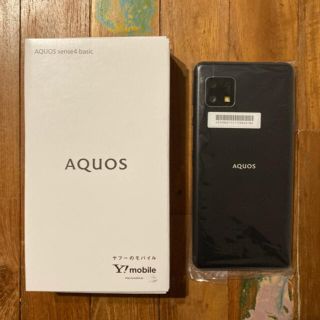 アクオス(AQUOS)のAQUOS sense4 basic ＊Black SIMロック解除済 未使用(スマートフォン本体)