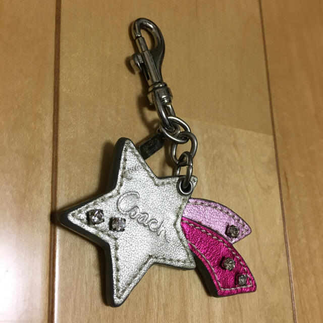 COACH コーチ レザー 革 星 スター バッグチャーム キーホルダー