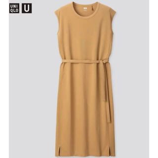 ユニクロ(UNIQLO)の【新品】UNIQLOクールネックワンピース ユニクロ U(ひざ丈ワンピース)