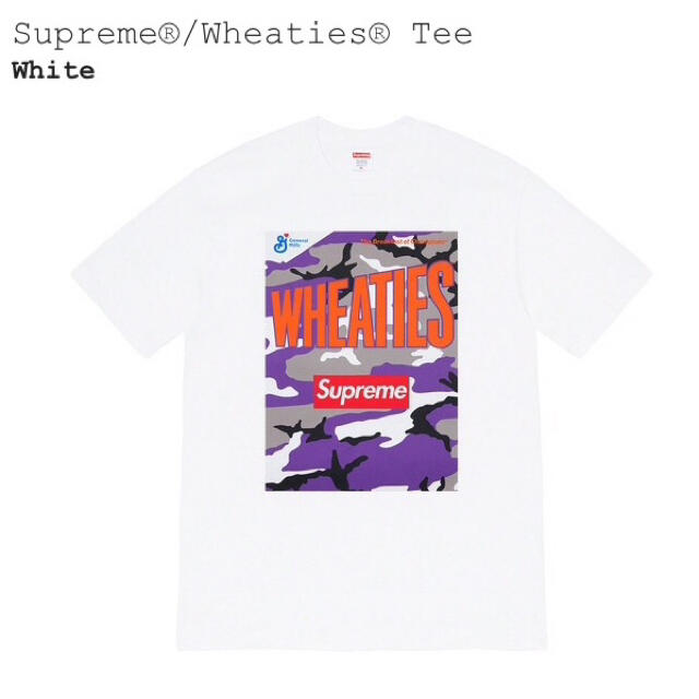 国内正規 Supreme Wheaties Tee White Box Logo - Tシャツ/カットソー ...