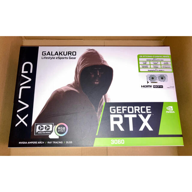 新品未開封 玄人志向 GK-RTX3060-E12GB/OC/WHITEの通販 by カイジさん