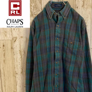 チャップス(CHAPS)のチャップス　チェックシャツ ネルシャツ　メンズ　レディース　古着　春コーデ(シャツ)