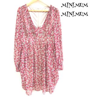 ミニマム(MINIMUM)の【春服】❤ミニマムミニマム❤ ブラウス シャツ 花柄 ピンク ワンピース(シャツ/ブラウス(長袖/七分))