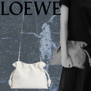 ロエベ(LOEWE)の【新品】LOEWE ロエベ ショルダーバッグ フラメンコ ソフトホワイト(クラッチバッグ)