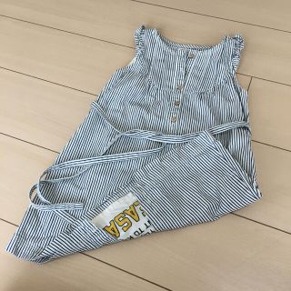 デニムダンガリー(DENIM DUNGAREE)のデニムワンピース　100(ワンピース)