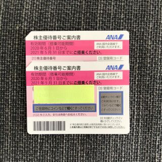 エーエヌエー(ゼンニッポンクウユ)(ANA(全日本空輸))のANA 株主優待券　2枚(その他)