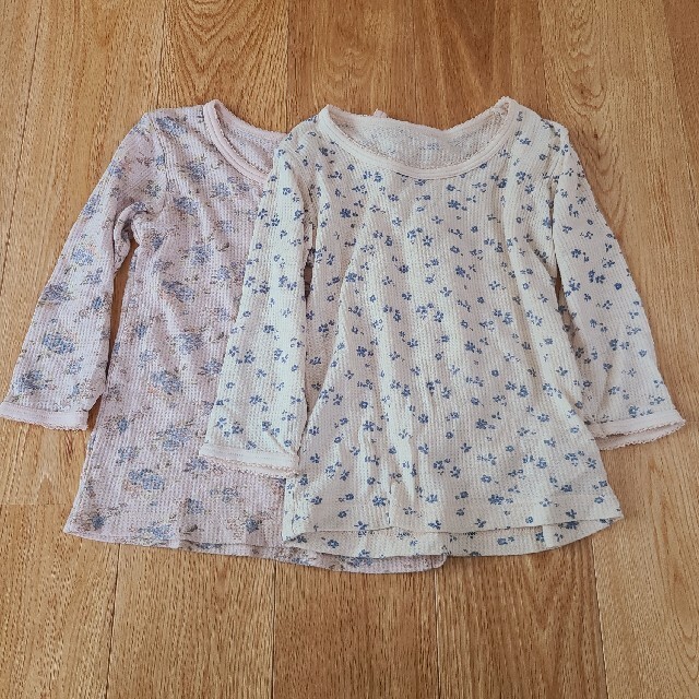 futafuta(フタフタ)のテータテート 長袖ワッフル肌着 95 キッズ/ベビー/マタニティのキッズ服女の子用(90cm~)(下着)の商品写真