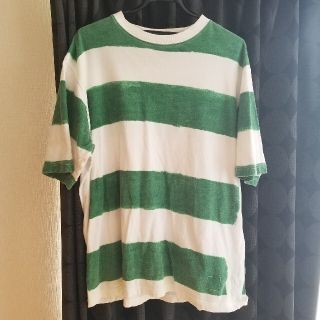 ステューシー(STUSSY)のstussy グリーン　ボーダーTシャツ(Tシャツ/カットソー(半袖/袖なし))