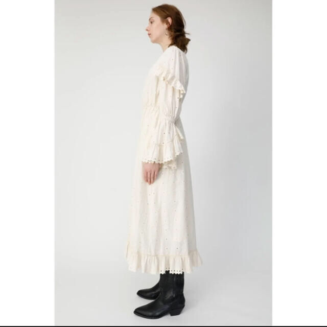 moussy(マウジー)のmoussy lace ruffle long ドレス レディースのワンピース(ロングワンピース/マキシワンピース)の商品写真