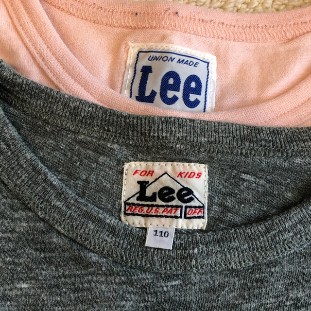 Lee(リー)の2枚SET☆ LEE Tシャツ　110サイズ　ピンク　グレー キッズ/ベビー/マタニティのキッズ服男の子用(90cm~)(Tシャツ/カットソー)の商品写真