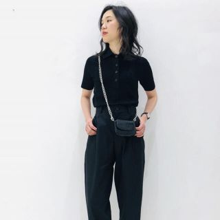 ユニクロ(UNIQLO)の新品未使用　タグ付きユニクロユー　ビスコースブレンドニットポロシャツ　(ポロシャツ)