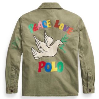 ポロラルフローレン(POLO RALPH LAUREN)の新品*ポロラルフローレン*ピース ラブ Polo オーバーシャツ*S*　(ミリタリージャケット)