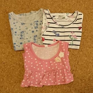 ユニクロ(UNIQLO)の女の子　トップス　まとめ売り　90　おまけつき(Tシャツ/カットソー)