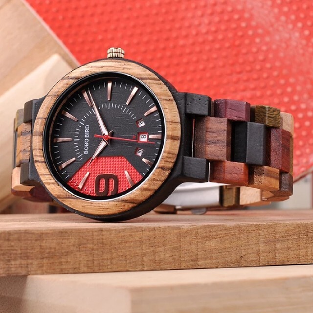 bobobird メンズ腕時計防水木製 日付カレンダーボボバード メンズの時計(腕時計(アナログ))の商品写真