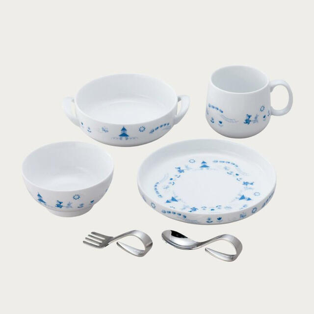 Noritake(ノリタケ)のノリタケ　ライトステップ　お子様セット（ブルー） インテリア/住まい/日用品のキッチン/食器(食器)の商品写真