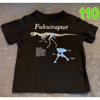 ジーユー(GU)の SALE❗️GU★福井県立恐竜博物館コラボ＊キッズTシャツ★ブラック・110(Tシャツ/カットソー)