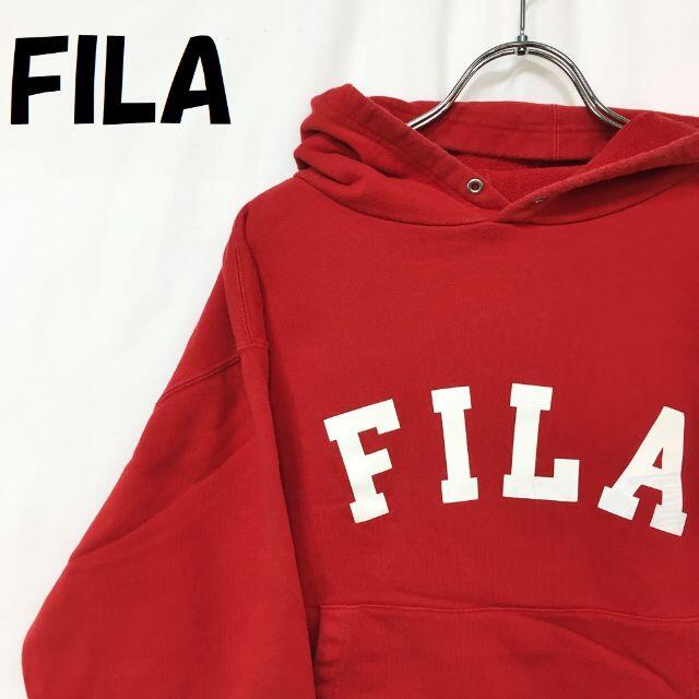 FILA(フィラ)の【人気】フィラ ビッグロゴ プルパーカー フェラーリ Shell 袖ワッペン L メンズのトップス(パーカー)の商品写真