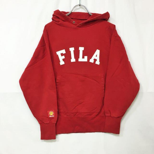 FILA(フィラ)の【人気】フィラ ビッグロゴ プルパーカー フェラーリ Shell 袖ワッペン L メンズのトップス(パーカー)の商品写真