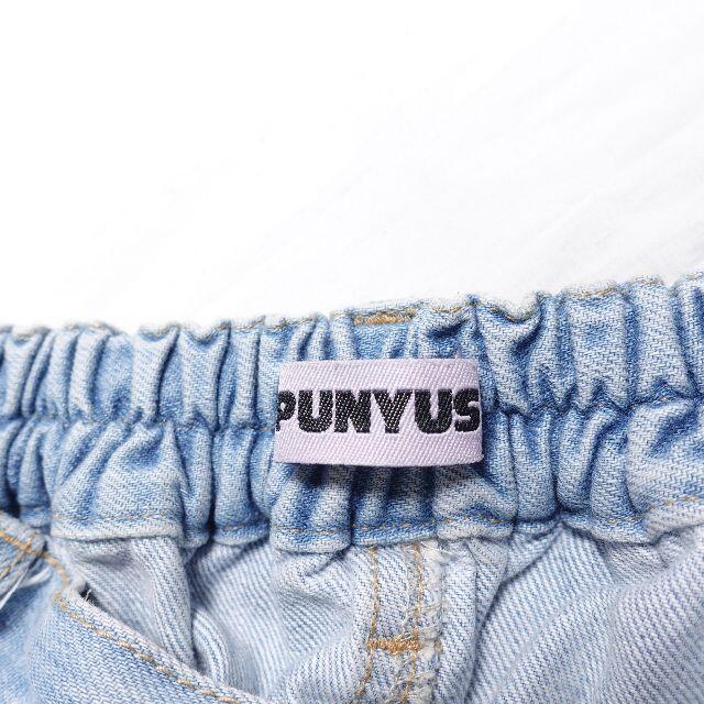 PUNYUS(プニュズ)のPUNYUS　クラッシュデニム　レディース　ライトインディゴブルー レディースのパンツ(デニム/ジーンズ)の商品写真