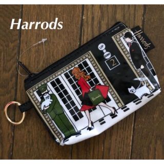 ハロッズ(Harrods)のハロッズ☆スモールポーチ【Harrods】キーリング付き(ポーチ)