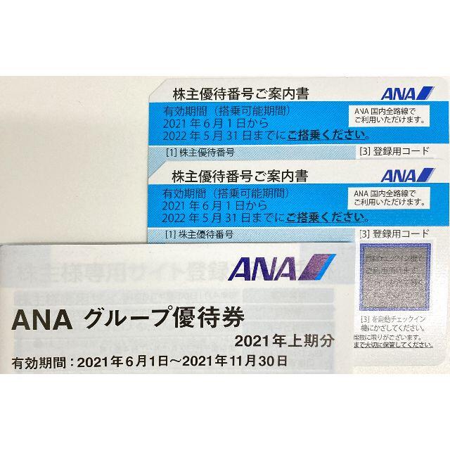 ANA(全日本空輸)(エーエヌエー(ゼンニッポンクウユ))の【2022年11月30日まで有効】ANA株主優待番号ご案内書　2枚セット チケットの優待券/割引券(その他)の商品写真