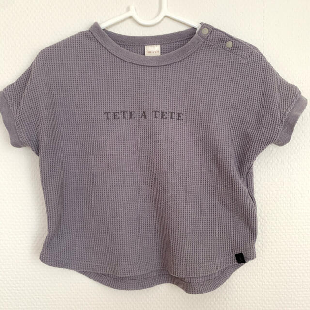 tete a tete ☆ワッフル半袖T  90cm キッズ/ベビー/マタニティのキッズ服女の子用(90cm~)(Tシャツ/カットソー)の商品写真