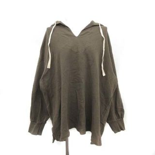 イエナ(IENA)のイエナ  LA BOUCLE 19AW プルオーバー パーカー Vネック 茶(パーカー)