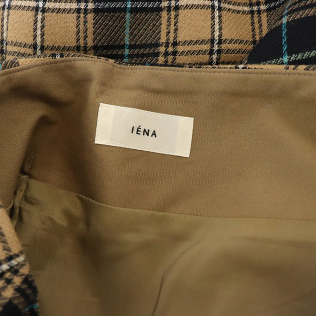 IENA(イエナ)のイエナ 19AW ウールチェックアシンメトリースカート ロング 38 ベージュ レディースのレディース その他(その他)の商品写真