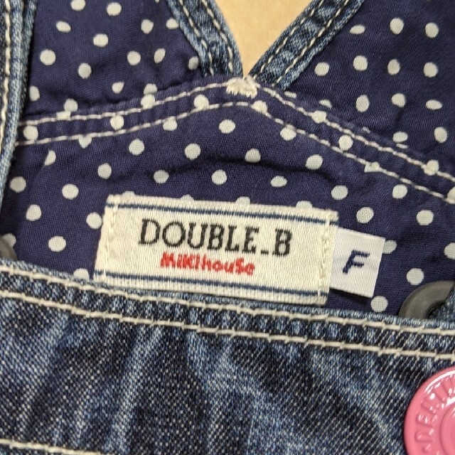 DOUBLE.B(ダブルビー)のミキハウス☆ダブルB　ジャンスカ キッズ/ベビー/マタニティのベビー服(~85cm)(ワンピース)の商品写真