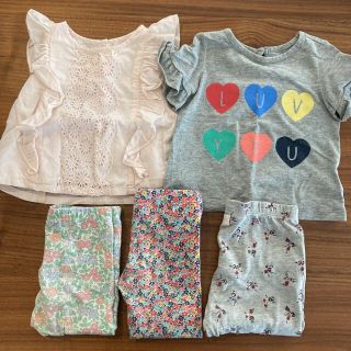 ベビーギャップ(babyGAP)のトップス　レギンス　5点セット(シャツ/カットソー)