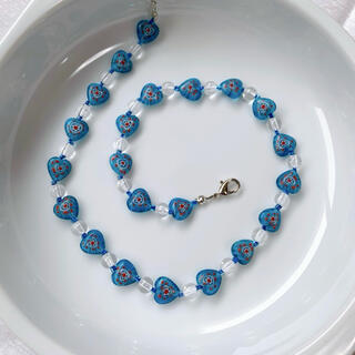 スローブイエナ(SLOBE IENA)の35 handmade necklace “BLUE POP HEARTS”(ネックレス)