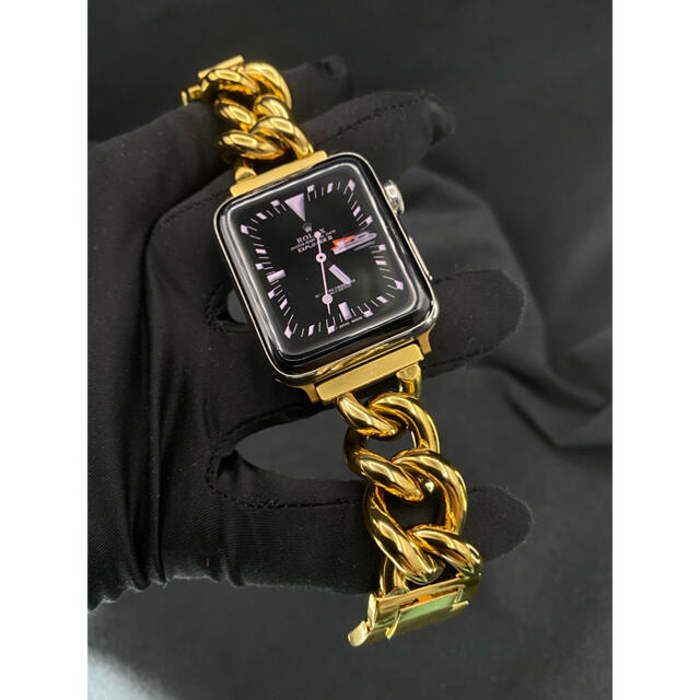 Apple Watch(アップルウォッチ)のアップルウォッチ用ゴールドステンレスバンド レディースのファッション小物(腕時計)の商品写真