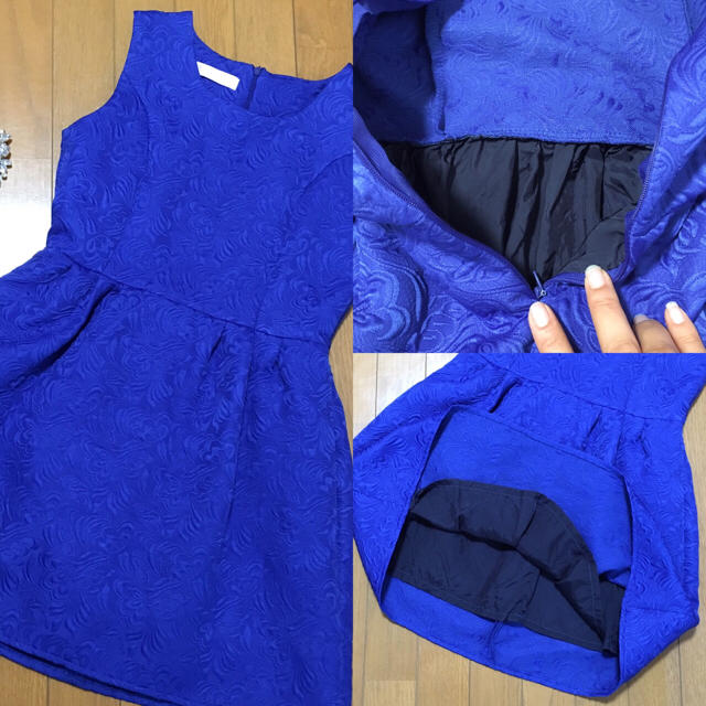 ブルーミニ丈ドレス♡ レディースのフォーマル/ドレス(ミニドレス)の商品写真