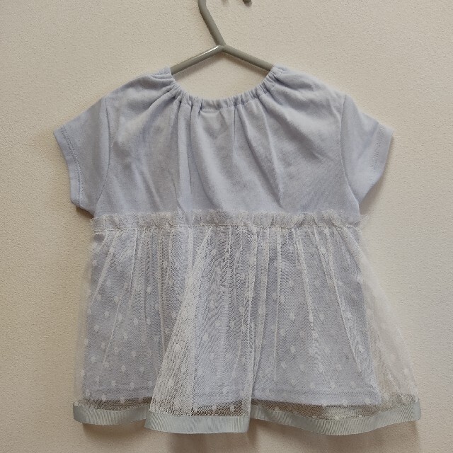 F.O.KIDS(エフオーキッズ)のアプレレクール*チュールトップス*90 キッズ/ベビー/マタニティのキッズ服女の子用(90cm~)(Tシャツ/カットソー)の商品写真