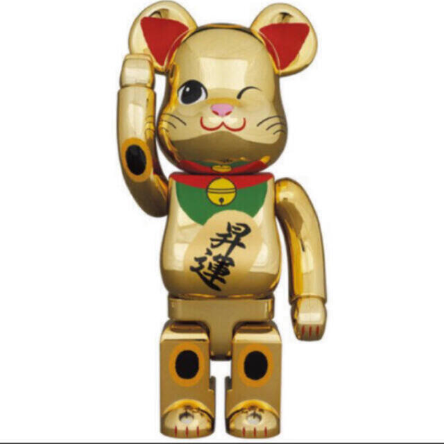 BE@RBRICK 招き猫 金メッキ 昇運 弐 400％　ベアブリック