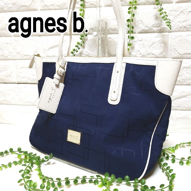 agnes b.(アニエスベー)の極美品  アニエスベー ボヤージュ トートバッグ ロゴプレート チャーム レディースのバッグ(トートバッグ)の商品写真