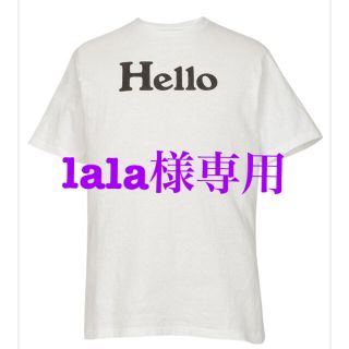 マディソンブルー(MADISONBLUE)のHELLO CREW NECK TEE MNS WHITE 04(Tシャツ/カットソー(半袖/袖なし))