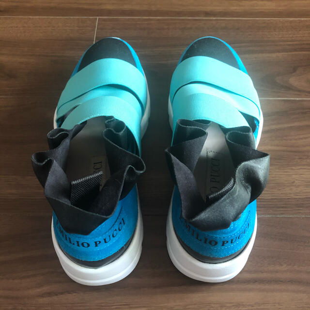 EMILIO PUCCI スニーカー ベルト レザー フリル ベルクロ - agedor.ma