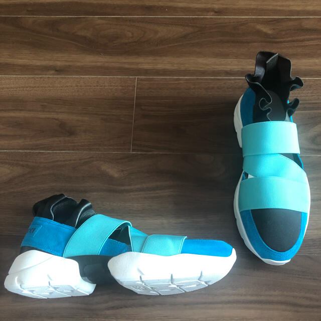 EMILIO PUCCI スニーカー ベルト レザー フリル ベルクロ