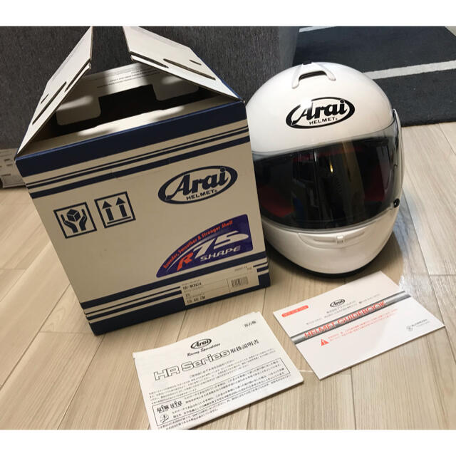 Arai ヘルメット　ホワイト☆アライ　バイク　Hr mono4自動車/バイク