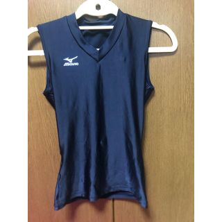 ミズノ(MIZUNO)のミズノ Vネックノースリーブ アンダーシャツ S ネイビー(ウェア)