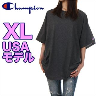 チャンピオン(Champion)の【新品】チャンピオン Tシャツ XL チャコール レディース 無地 半袖(Tシャツ(半袖/袖なし))