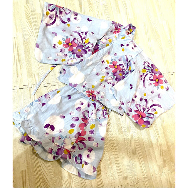 浴衣ドレス♥︎甚平♥︎女の子用　浴衣 キッズ/ベビー/マタニティのキッズ服女の子用(90cm~)(甚平/浴衣)の商品写真