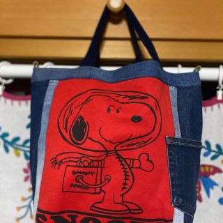 スヌーピー(SNOOPY)の専用‼️リメイクデニム★スヌーピーバック(バッグ)