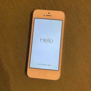 アイフォーン(iPhone)の【☺︎さま】iPhone5 本体 au 64GB シルバー(スマートフォン本体)