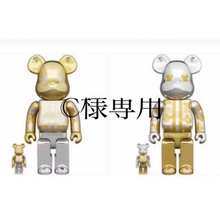 メディコムトイ(MEDICOM TOY)のbe@rbrick はっぴ東京　金メッキ銀メッキ　100%&400% セット(フィギュア)